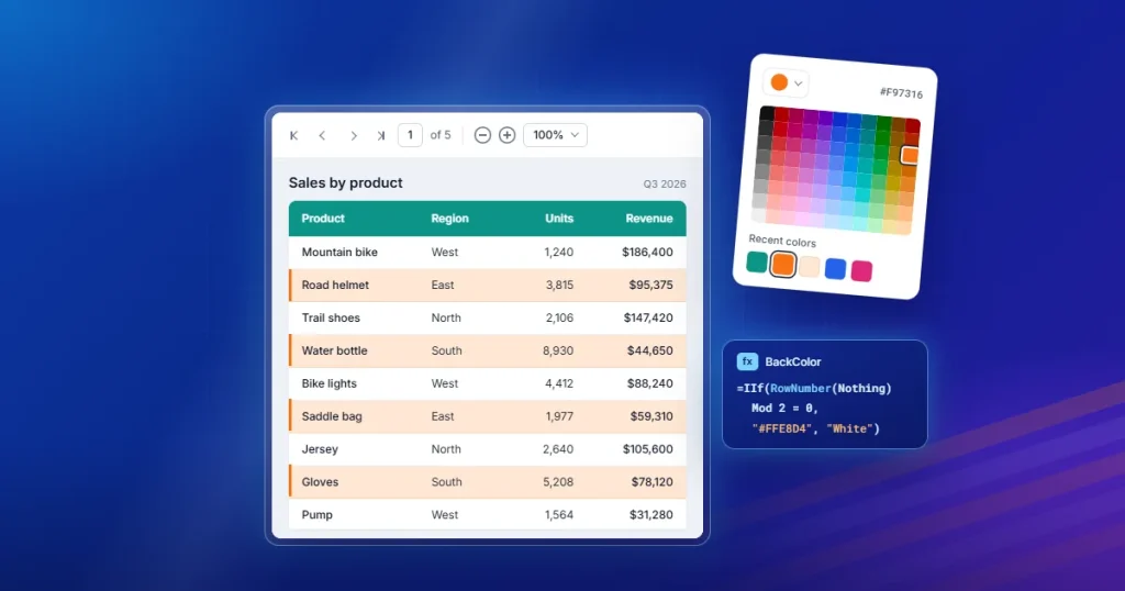 Alternating Row Colors in SSRS Tablix