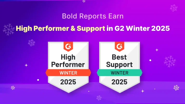 Bold Reports win High Performer & Support in G2 Winter 2025
