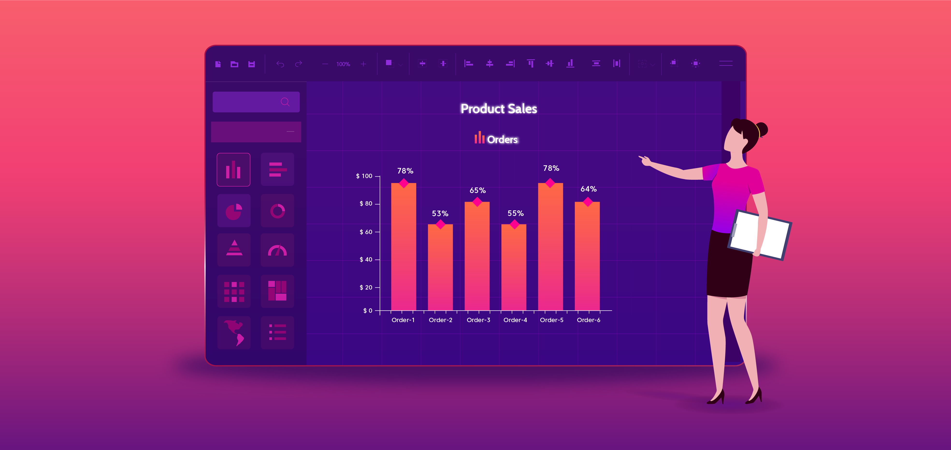 Create a Chart Report Using Bold Reports Designer
