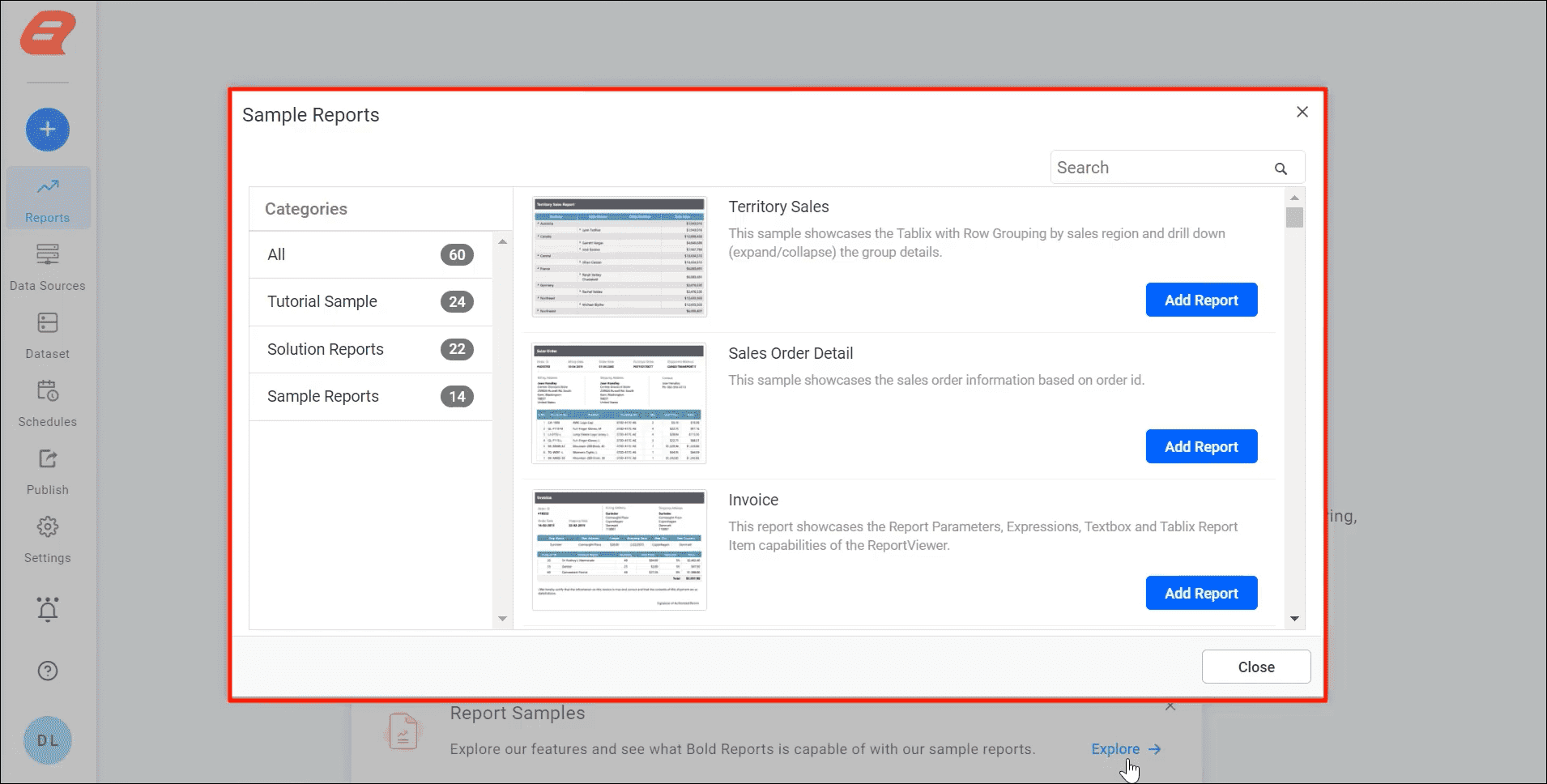 Sample reports | Reporting Tools