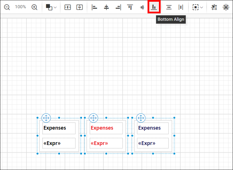 Bottom Align | Reporting Tools